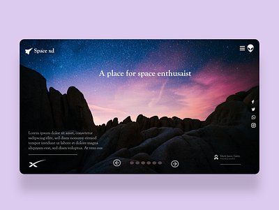 Space adobe xd spaceship website design