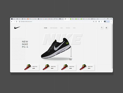 Neumoephic-shoping-shoes brand css html minimal neumorphic neumorphism nike shoes shopping webdesign website