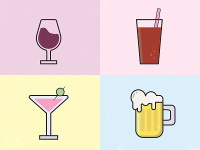 Bar Icon Project 2d design adobe assignment bar bar icons college design drinks graphics icon illustration illustrator vector application