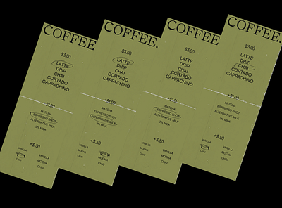 Coffee Shop Menus branding design flat logo typography