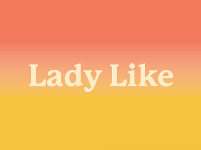 Lady Like logo Option branding design logo