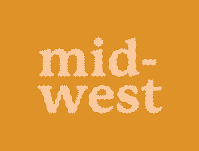 Midwest Print design typography vector