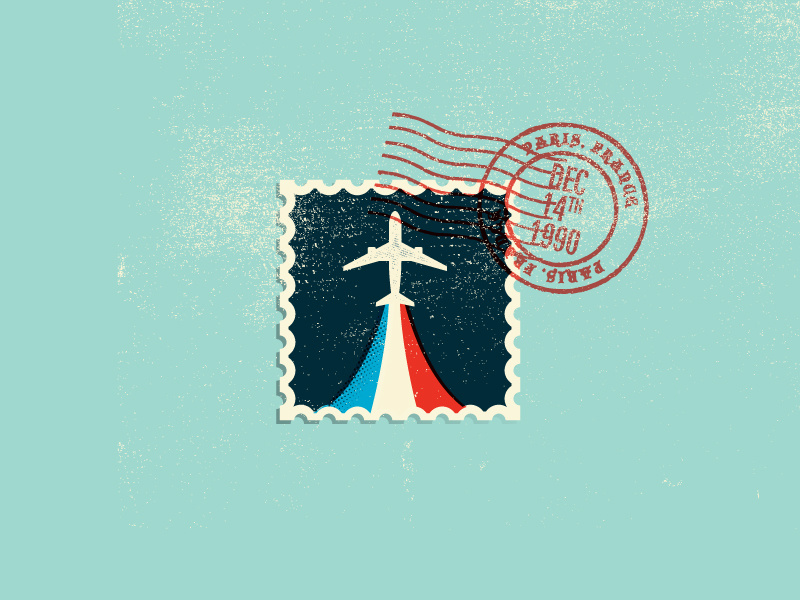 Keep the change, ya filthy animal! plane france stamp flag paris vector texture mail