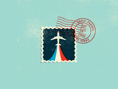 Keep the change, ya filthy animal! flag france mail paris plane stamp texture vector