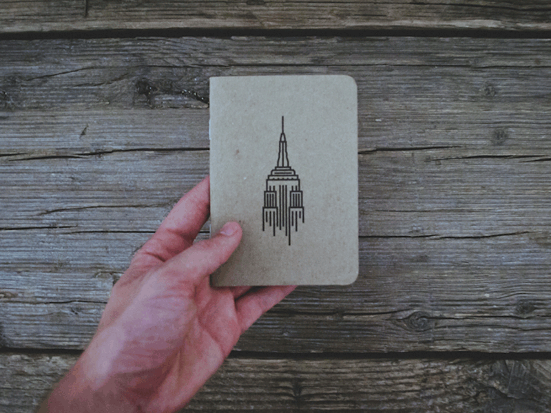 The Notebook empire state building illustration notebook