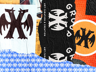 Group X — Brand Concept art dragon hydra illustration mythical creature public art symbol wheatpaste x