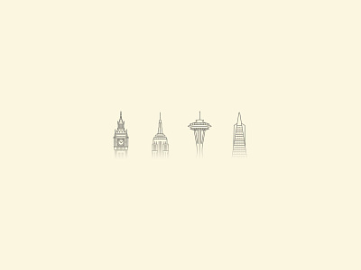I'm so faded architecture big ben buildings drake empire state building faded fog space needle vector