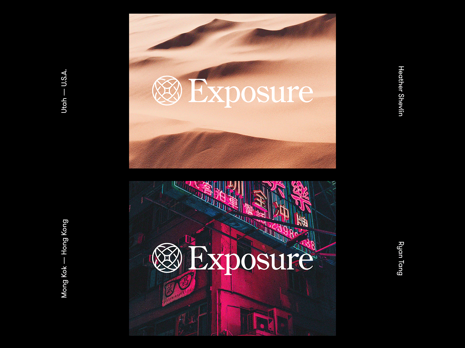 Working for Exposure branding typography atlanta photography cms travel modernism philadelphia symbol logo identity x globe exposure