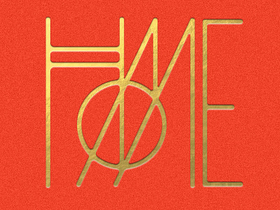 HOME geometric home monogram typography