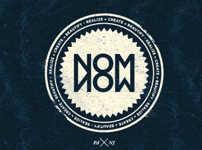 Nom Now Icon pt2 blue design logo nom now typography