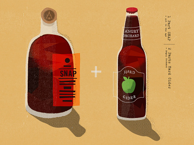 Snap and Cider alcohol art in the age hard cider illustration snap texture