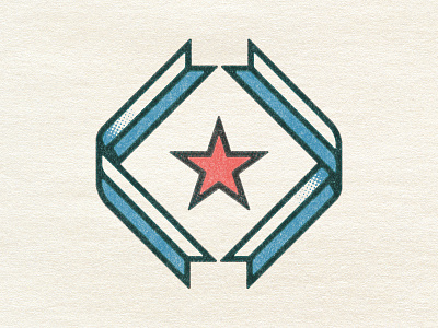 < ☆ > banner flag logo minimal star vintage