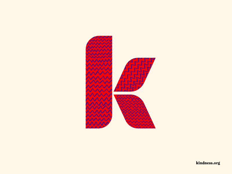Kindness.org halftone k kindness texture typography