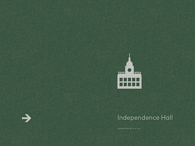 Independence Hall ⇨ arrows icon illustration independence hall philly signage system