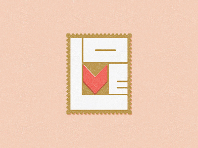 LO❤E heart illustration love stamp typography