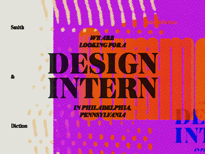 Summer Design Intern Wanted branding design intern philadelphia