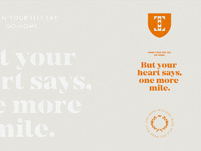 When your feet say, go home. But your heart says one more mile. branding geometric typography identity incline laurel philadelphia