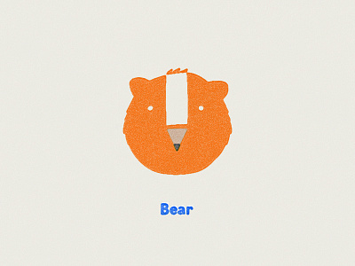 Smarter than the average bear animal bear education illustration pencil typography