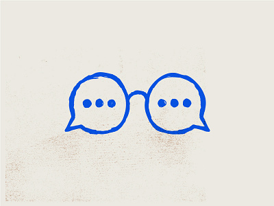 Chat Glasses chat bubble glasses icon illustration sketch tutoring