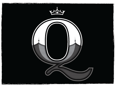 Baskerville Q baskerville crown king letter q typography vector