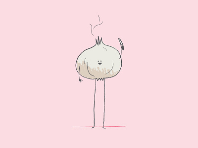 It's yer boi Stinky. food illustration knife onion sketch
