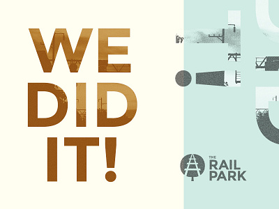We did it! The Rail Park is happening. branding identity park philly the rail park