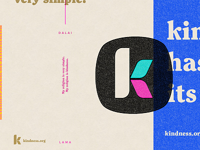 Kindness can be anything. Kindness can be everything. branding geometric identity kindness mid-century texture