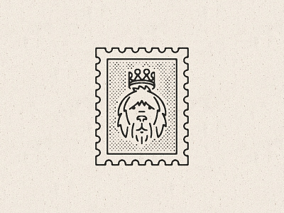 Stamps x Stamps for Stamps crown dog goldendoodle illustration king stamp wedding