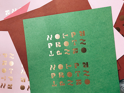 Protz on Press architecture copper letterpress metallic roman tile typography