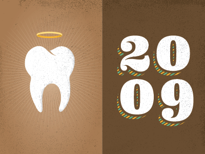 All good teeth go to Heaven 2009 eames illustration texture tooth typography vector