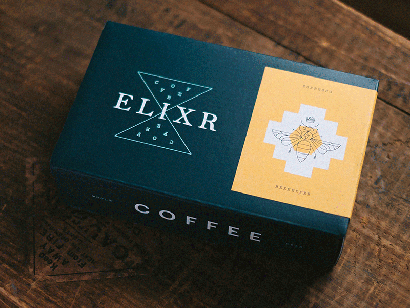 Elixr Coffee Packaging box branding chemex coffee elixr identity packaging philadelphia