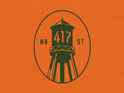 417 Water Tower Logo icon identity illustrator logo philadelphia water tower wayfinding