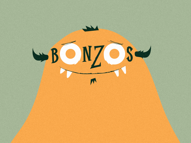 Bonzos Monster chickpeas identity monster packaging typography wordmark