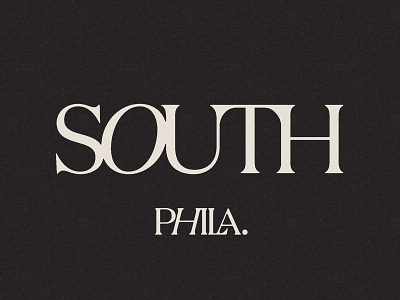 SOUTH PHILA domaine ligatures philadelphia south typography