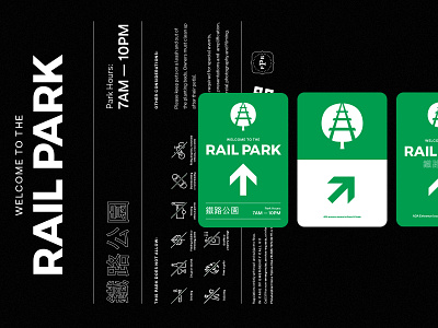 Rail Park Signage park philadelphia rules signage the rail park typography wayfinding