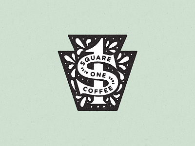 Square One Coffee Keystone branding geometric hex sign icon identity illustration keystone logo pennsylvania philadelphia texture typography vector