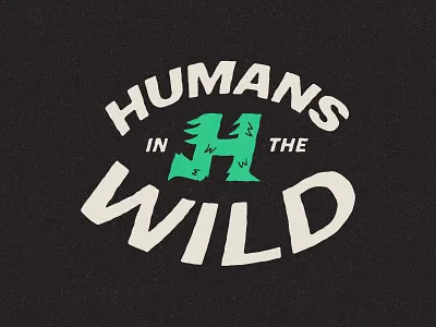 Wild Humans branding icon identity monogram running vintage visual identity wild wilderness