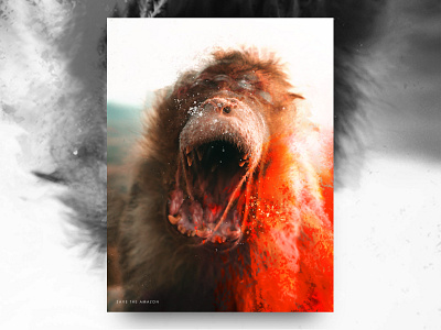 Amazon amazon animal collage danger digital art fire graphicdesign illustration jungle save