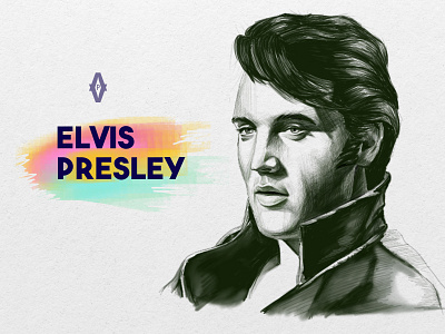 Elvis Presley sketch artwork design dribble shot illustration poster sketch