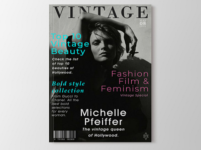 Vintage magazine design concept