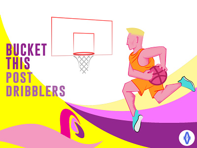 Bucket artwork dribble shot illustration ui vector