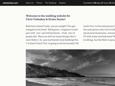 Wedding website