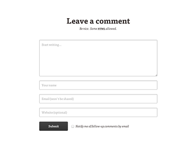 Comment form