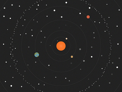 Four Planets solar system space