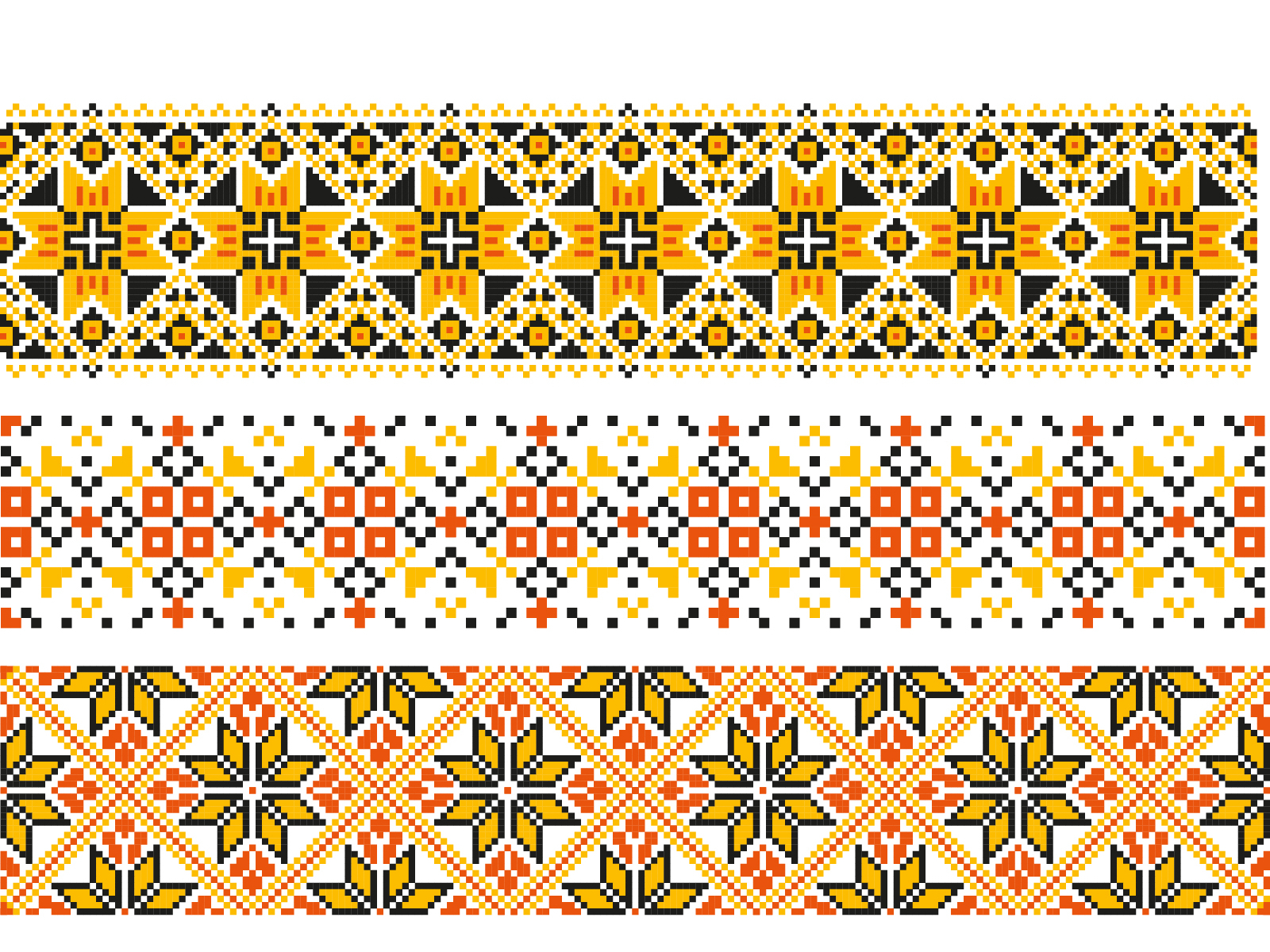 3 Ukrainian ornamental patterns by Bohdan Beletskyi on Dribbble