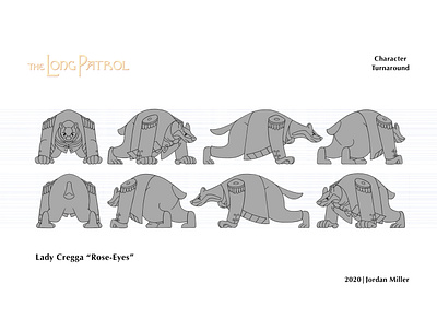 Cregga turnaround sheet character character design visual development