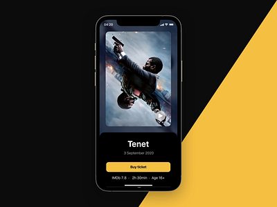 Buy a cinema ticket | Interaction animation app booking cinema interaction ios mobile movie movie app product protopie ui ux