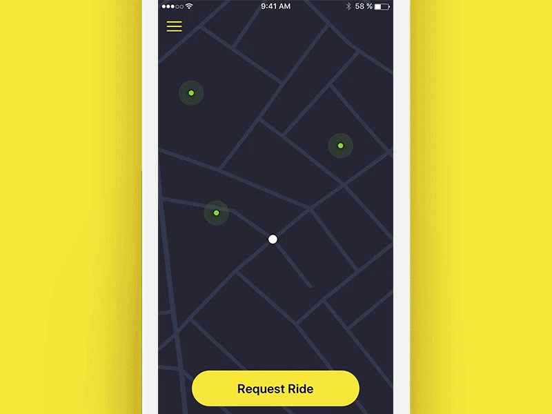 Taxi Interection Flow animation app cards flow interaction ios mobile prd principle taxi ui ux