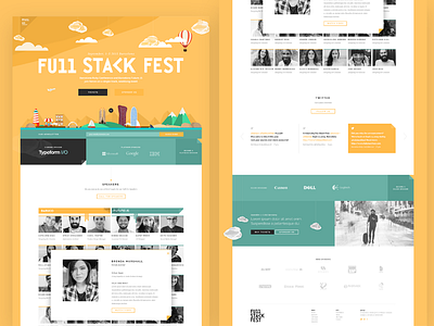 Full Stack Fest Home Page agenda conference flat design grid home page illustration interface landing page ui design ux design webdesign website