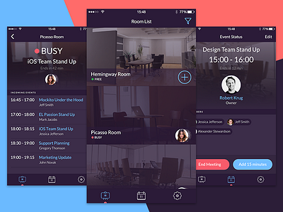 Schedule App (iOS Concept) app application booking calendar create event mobile room schedule ui ux